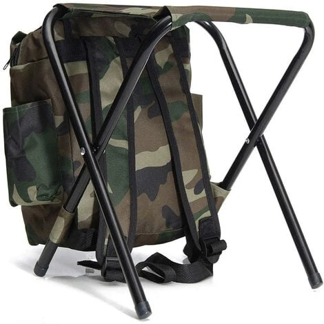 Chaise Pliante Tabouret Pliant Sac à Dos Imperméable Ultralight Portable Chaise Pliante Pour La Pêche, Sport, Randonnée, Plage Barbecue En Plein Air, Camping – Image 3