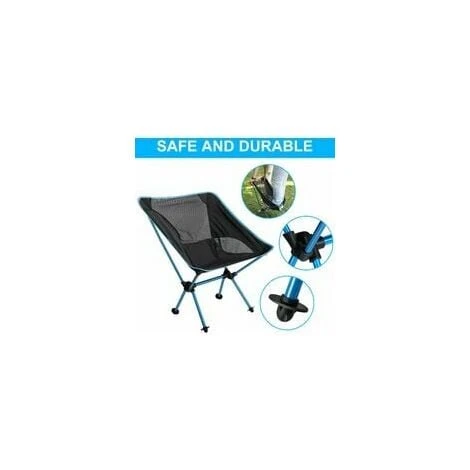 Chaise De Camping Ultra-légère Chaise De Pêche Chaise Pliante Chaise Portable Compacte Avec Sac De Transport Pour Activités De Plein Air, Camping, Barbecue, Pique-nique, Plage, Randonnée – Image 4