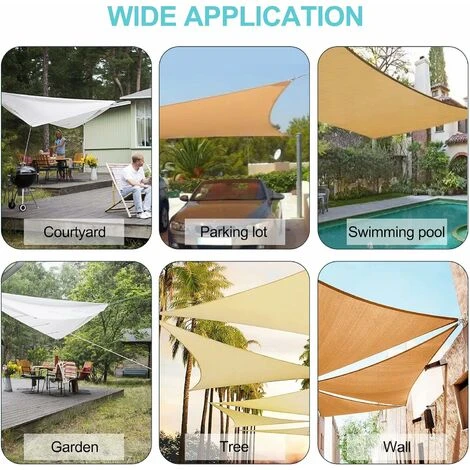 Kit De Fixation Pour Voile D'ombrage, Acier Inoxydable Soleil Voile D'ombrage Kit De Fixation Pour Triangle Et Carré, Rectangle, Du Soleil Voile D'ombrage Accessoires De Fixation - Komiro – Image 5