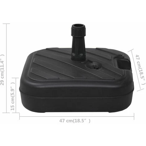 Momo Socle De Parasol Rempli De Sable/d'eau 24 L Noir – Image 3