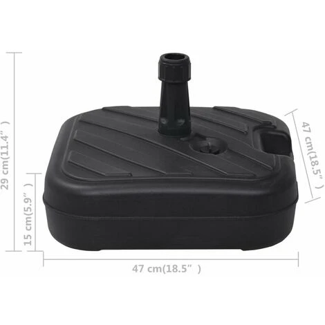 Momo Socle De Parasol Rempli De Sable/d'eau 24 L Noir – Image 4