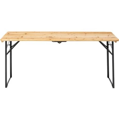 Table De Brasserie Pliante En Bois 180 Cm Table Brasserie Pliante – Image 2