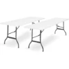 Lot De 2 Tables Pliantes Portables 180 CM Pour Camping Ou Réception