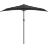 Parasol De Balcon Et Mât En Aluminium Anthracite 270x144cm Demi VidaXL