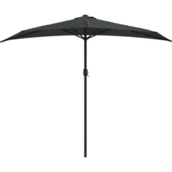 Parasol De Balcon Et Mât En Aluminium Anthracite 270x144cm Demi VidaXL