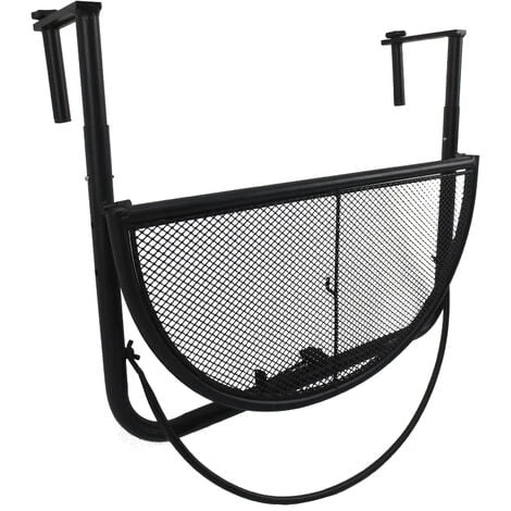 OUTSUNNY Table Suspendue Pour Balcon Dim. 60L X 45l Cm Hauteur Réglable 3 Niveaux Métal époxy Noir – Image 4