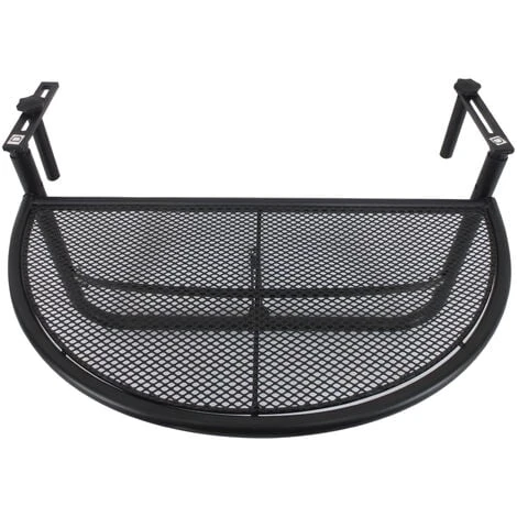 OUTSUNNY Table Suspendue Pour Balcon Dim. 60L X 45l Cm Hauteur Réglable 3 Niveaux Métal époxy Noir – Image 5