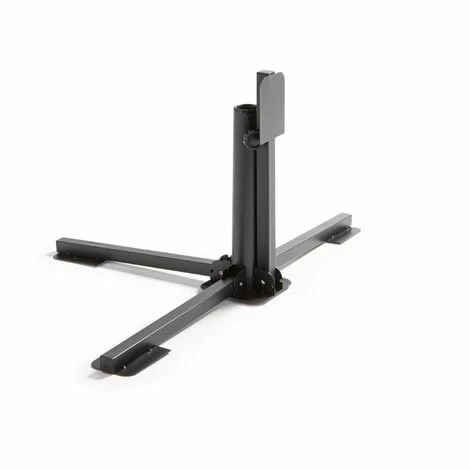 Pied De Parasol Pliant Acier Noir 84 X 84 Cm – Image 2