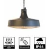 GREADEN - Parasol Chauffant Suspendu Infrarouge HAUMEA - Télécommande - Chauffage électrique De Terrasse à Halogène 2100W IP44 - Réglable, Radiateur De Style Nordique Jardin/Patio/Tente/Terrasse/Intér
