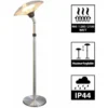 GREADEN - Parasol Chauffant Infrarouge ERIS à Tête Inclinable/Orientable (Chaleur Ciblée) - Chauffage électrique De Terrasse à Halogène 2100W, Extérieur IP44, Réglable - Radiateur Jardin/Patio/Terras