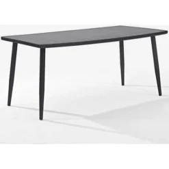 Table De Jardin Métal Noir 1,6 M X 0,9 M X 0,7 M