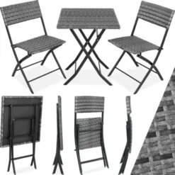 Salon De Jardin TREVI 2 Personnes - Mobilier De Jardin, Meuble De Jardin, Ensemble Table Et Chaises De Jardin