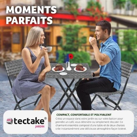 Salon De Jardin TREVI 2 Personnes - Mobilier De Jardin, Meuble De Jardin, Ensemble Table Et Chaises De Jardin – Image 4