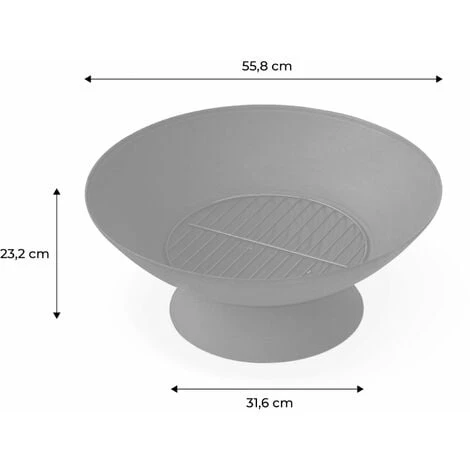 Braséro Bois Ø56cm - Lavo Noir - Chauffage Extérieur En Fonte. Feu De Bois. Brasier – Image 5