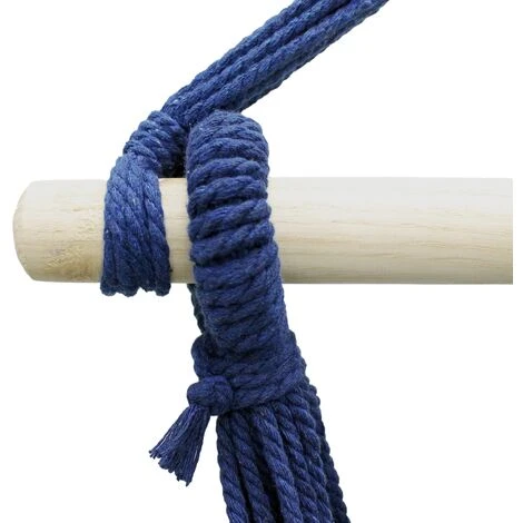 Hamac De Jardin Extérieur Chaise Suspendue Balançoire Bleu/vert Avec 2 Coussins – Image 4