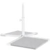 Relaxdays Pied De Parasol, Porte Parasol, Support Tige 20-38 Mm, Socle Support En Croix, Terrasse, Jardin, Balcon, Blanc