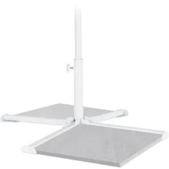 Relaxdays Pied De Parasol, Porte Parasol, Support Tige 20-38 Mm, Socle Support En Croix, Terrasse, Jardin, Balcon, Blanc