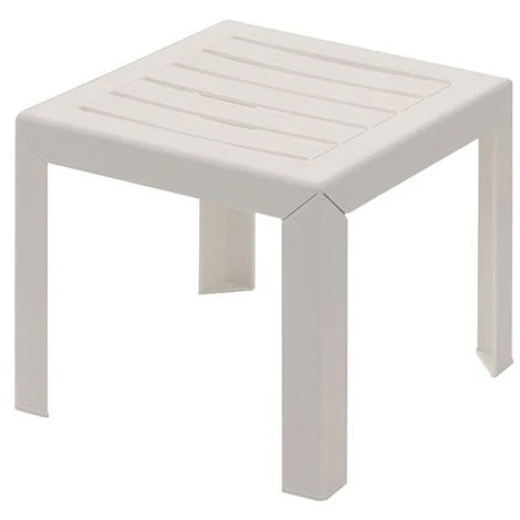 GROSFILLEX - Table Basse Miami - 40 X 40 Cm - Blanc