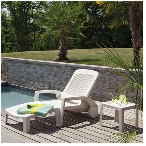 GROSFILLEX - Table Basse Miami - 40 X 40 Cm - Blanc – Image 2