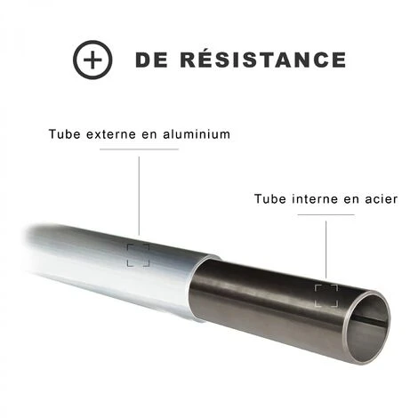 Parasol Déporté Carré De 3x3m Rotatif à 360° Chocolat PALATINO – Image 5