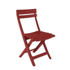 Grosfillex CHAISE MIAMI PLIANTE 42X50X80 Coloris Rouge Bossa Nova