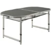 CampFeuer Table De Camping En Aluminium Pour 6 Personnes 150 X 80 Cm Pliable, Rabattable Et Réglable En Hauteur