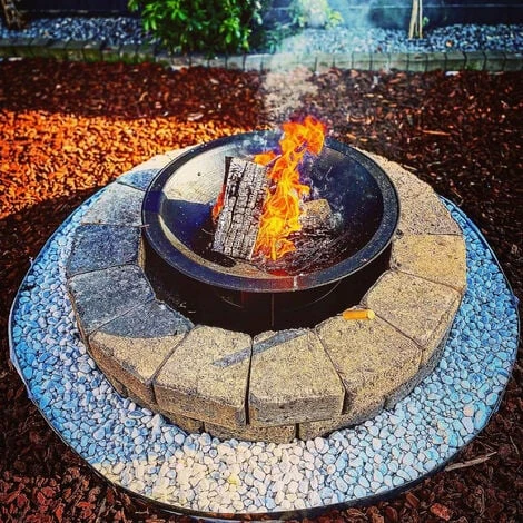 BBQ-Toro Bol De Feu En Fonte Ø 75 Cm Brasero Avec Protection Contre Les étincelles Et Tisonnier – Image 2