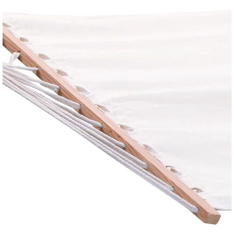 Hamac Bois Avec Toile En Coton Dallas - 3 M - Ecru – Image 4