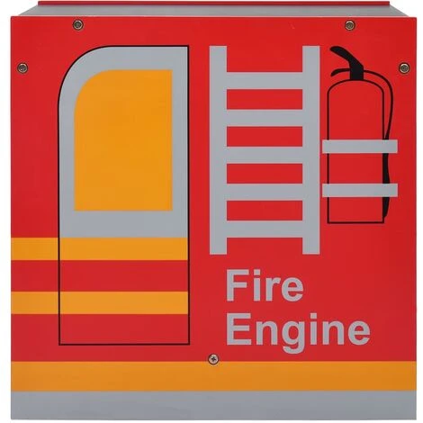 Jeu De Table Et Chaises D'enfants 3 Pcs Camion De Pompiers Bois VidaXL – Image 5