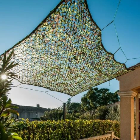 Toile D'ombrage Ajourée Camouflage Werkapro 2 X 3 Mètres 6m2 – Image 2