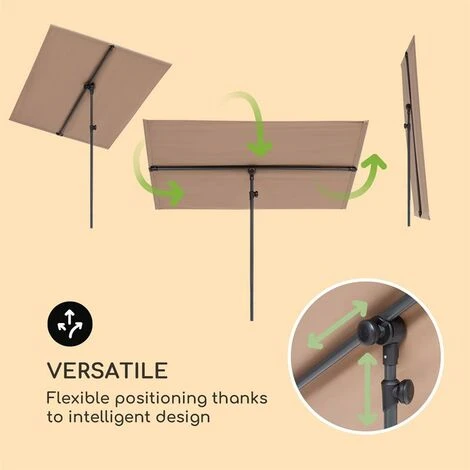 Flex-Shade L Parasol 130 X 180 Cm Polyester UV 50 Taupe – Image 2