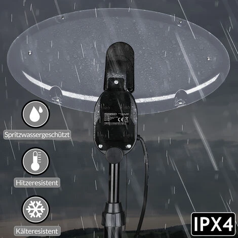 Parasol Chauffant électrique Max. 2000W Chauffage De Terrasse 3 Niveaux IPX4 Extérieur Intérieur – Image 5