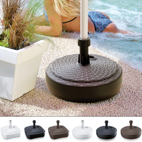 Pied De Parasol, Support Parasol, Maintien, Polyrotin 39x39x13cm Forme/couleur Anguleux Anthracite – Image 2