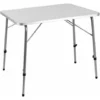 Deuba Table De Camping • 80x54cm • Réglable En Hauteur • Aluminium - Blanc Table De Jardin, Terrasse
