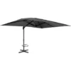 Parasol Déporté Rotatif 360 CALVI Gris 3x4 M Avec Housse