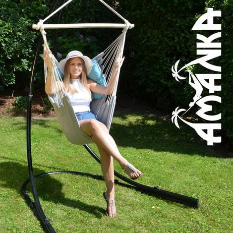 Chaise Suspendue Avec 2 Coussins Réversibles Balançoire D'extérieur Pour Balcon – Image 2