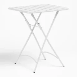 Table De Jardin Pliante Carrée En Acier (60x60 Cm) Janti SKLUM Blanc