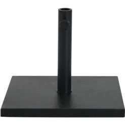 OUTSUNNY Pied De Parasol Base De Lestage Parasol Carré Dim. 40L X 40I X 43H Cm Poids Net 11 Kg Ciment Métal Noir