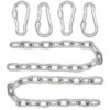 2x50cm Chaîne De Chaise Suspendue 230kg 4 Mousquetons Balançoire Hamac