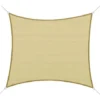 OUTSUNNY Voile D'ombrage Carré 3 X 3 M Polyéthylène Haute Densité Résistant Aux UV Coloris Sable