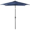 OUTSUNNY Parasol Lumineux Rectangulaire Inclinable Dim. 2,68L X 2,05l X 2,48H M Parasol LED Solaire Métal Polyester Haute Densité Bleu