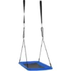 OUTSUNNY Balançoire Nid D'oiseau Rectangulaire XXL Balançoire Panier Dim. 150L X 80l X 180H Cm Hauteur Réglable Métal époxy Oxford Bleu Noir