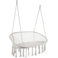 Banc Suspendu Bohème Design Macramé Balancelle 2 Places
