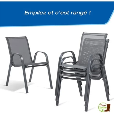 Chaises De Jardin Textilène - X 4 – Image 3
