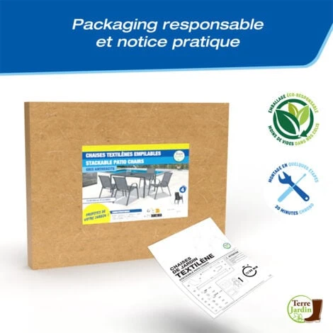 Chaises De Jardin Textilène - X 4 – Image 4