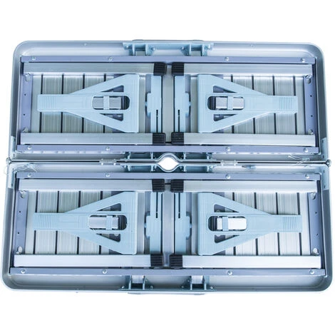 HOMCOM Table De Camping Pique-nique Pliante Aluminium 4 Places En Valise – Image 4