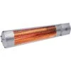 Chauffage De Terrasse 2000W - Argenté – 2 Réglages De Chaleur – Rayonnements Lumineux Faibles - Télécommande Incluse