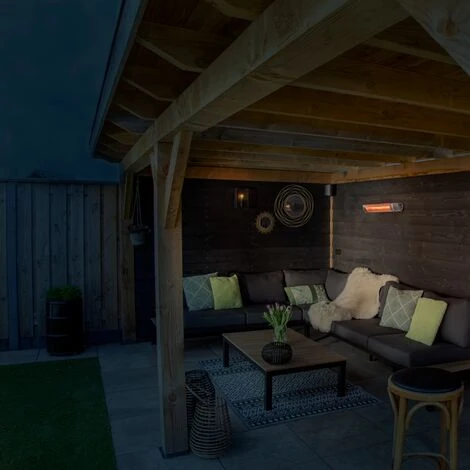 Chauffage De Terrasse 2000W - Argenté – 2 Réglages De Chaleur – Rayonnements Lumineux Faibles - Télécommande Incluse – Image 2