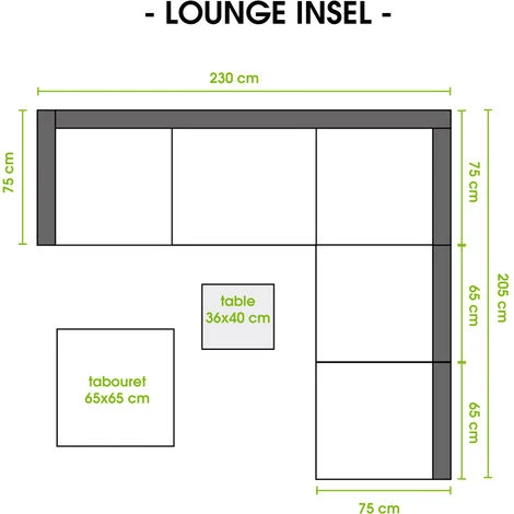 Canapé De Jardin à 6 Places LED 230cm Auvent Pliable En Marron / Beige - Salon De Jardin 6 Places De BRAST – Image 2