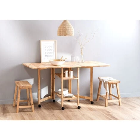 Table Pliante Rectangulaire En Bois (155x60 Cm) Arlan SKLUM – Image 2